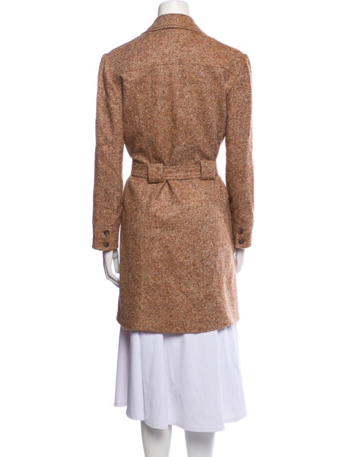 TSE Cashmere Tweed Pattern Trench Coat