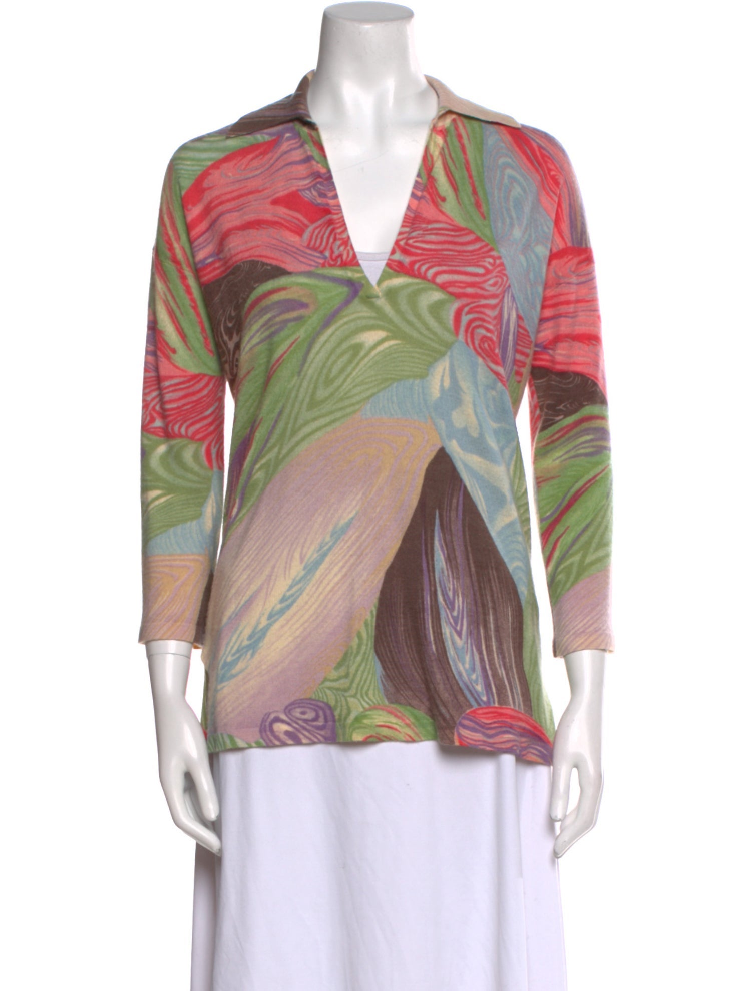 TSE Cashmere Printed Sweater