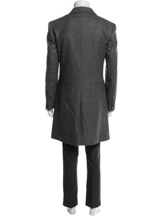 TSE Wool Tweed Pattern Overcoat