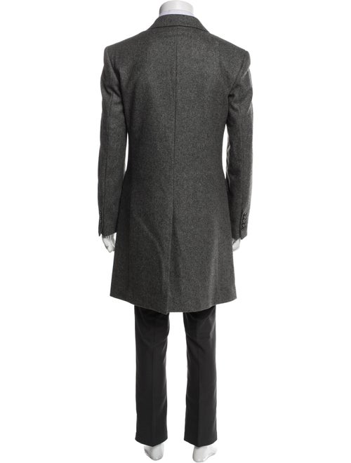 TSE Wool Tweed Pattern Overcoat
