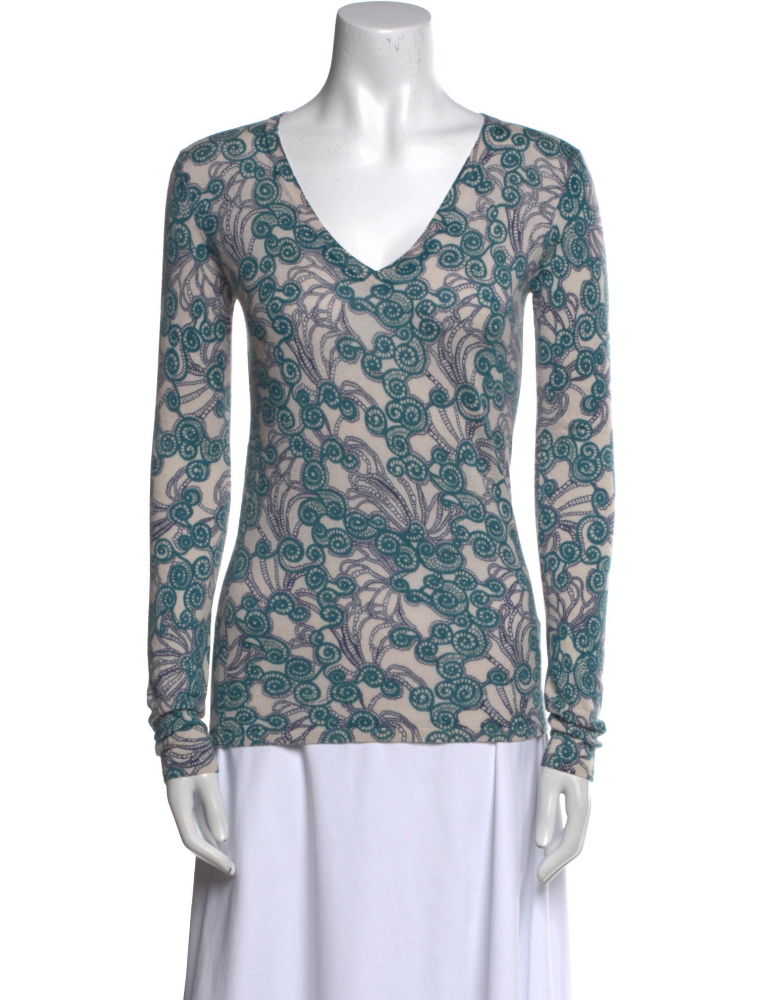 TSE Cashmere Paisley Print Sweater