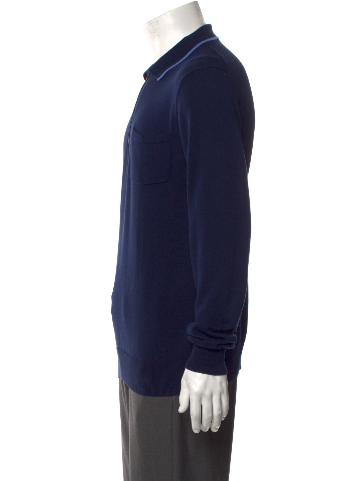 TSE Collar Long Sleeve Polo Sweater