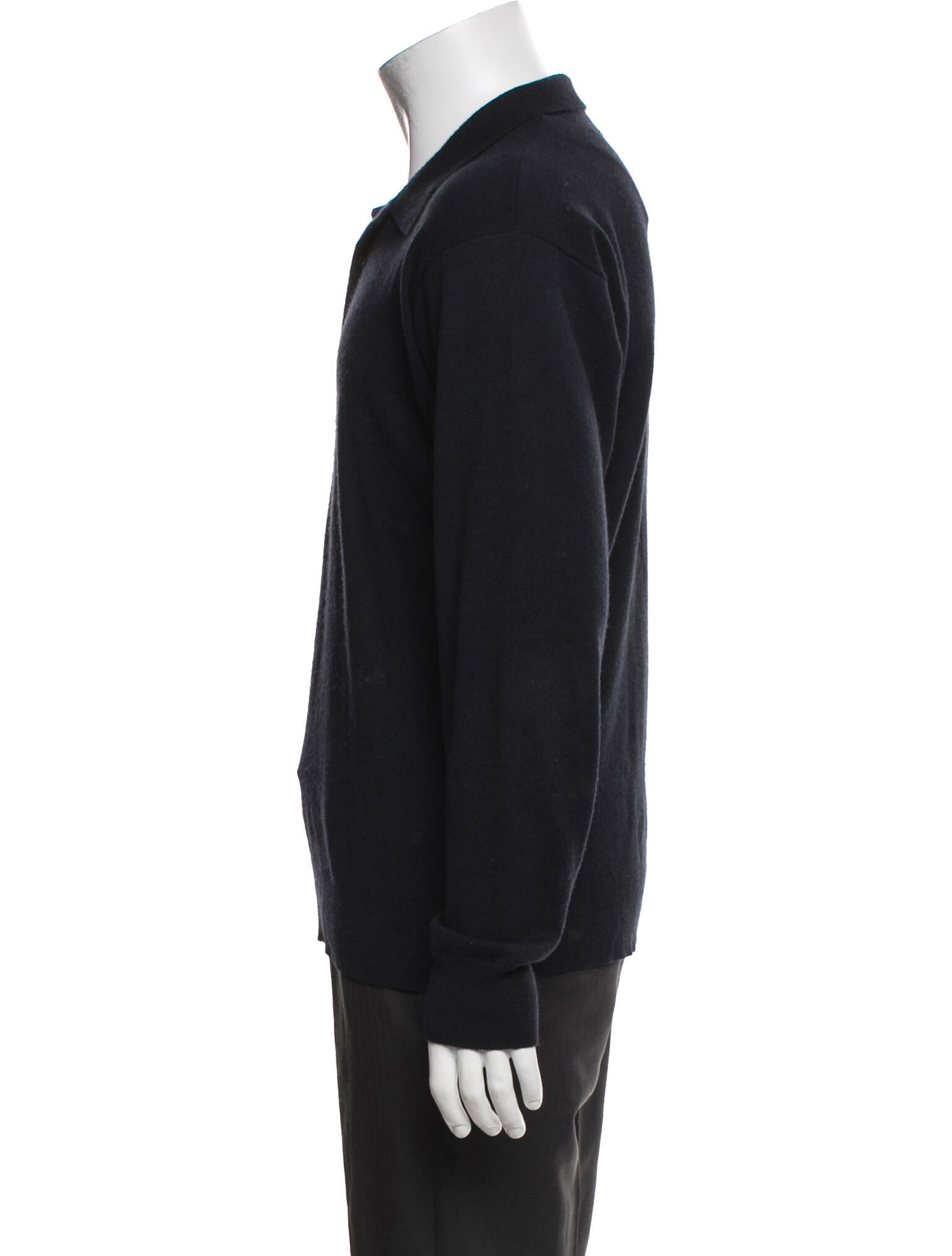 TSE Silk Collar Polo Sweater