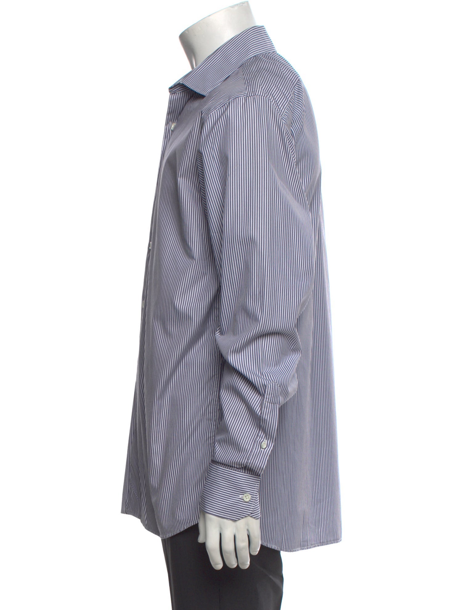 Taylor Stitch Striped Long Sleeve Denim Shirt