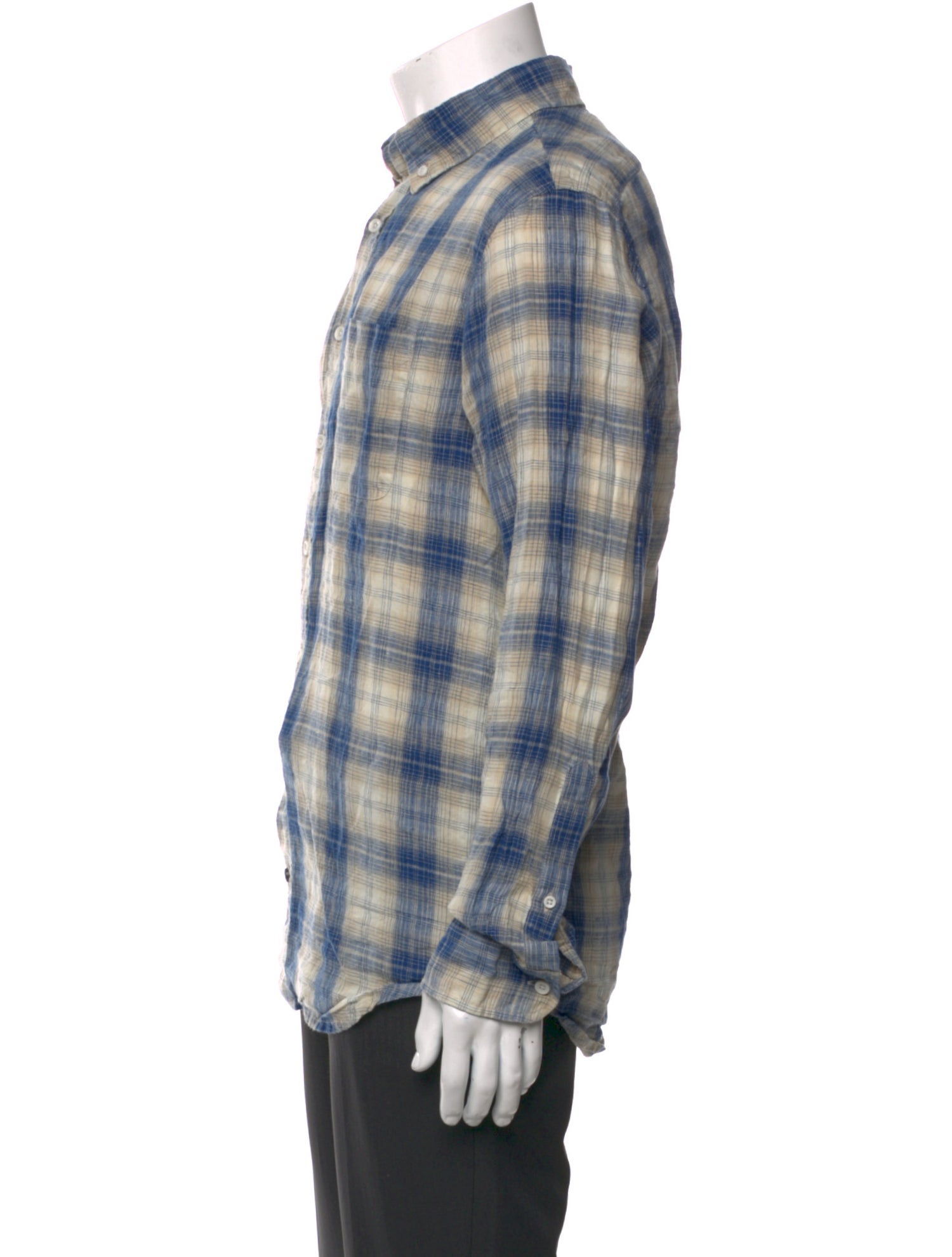 Taylor Stitch Linen Plaid Print Shirt