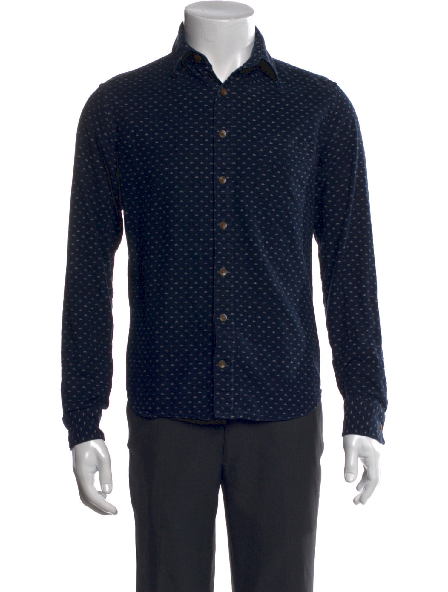 Taylor Stitch Polka Dot Print Long Sleeve Shirt