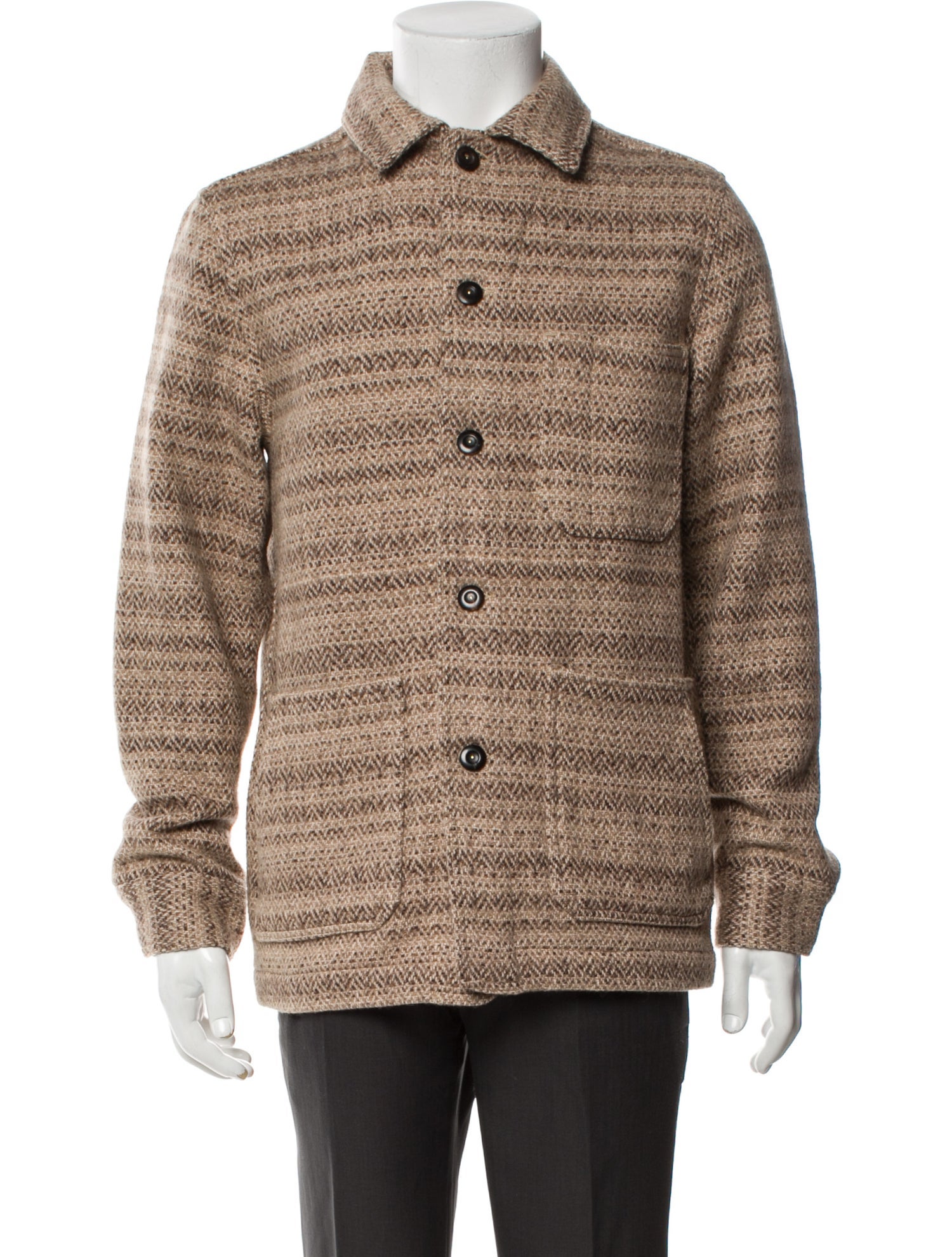 Taylor Stitch Wool Tweed Pattern Puffer Coat