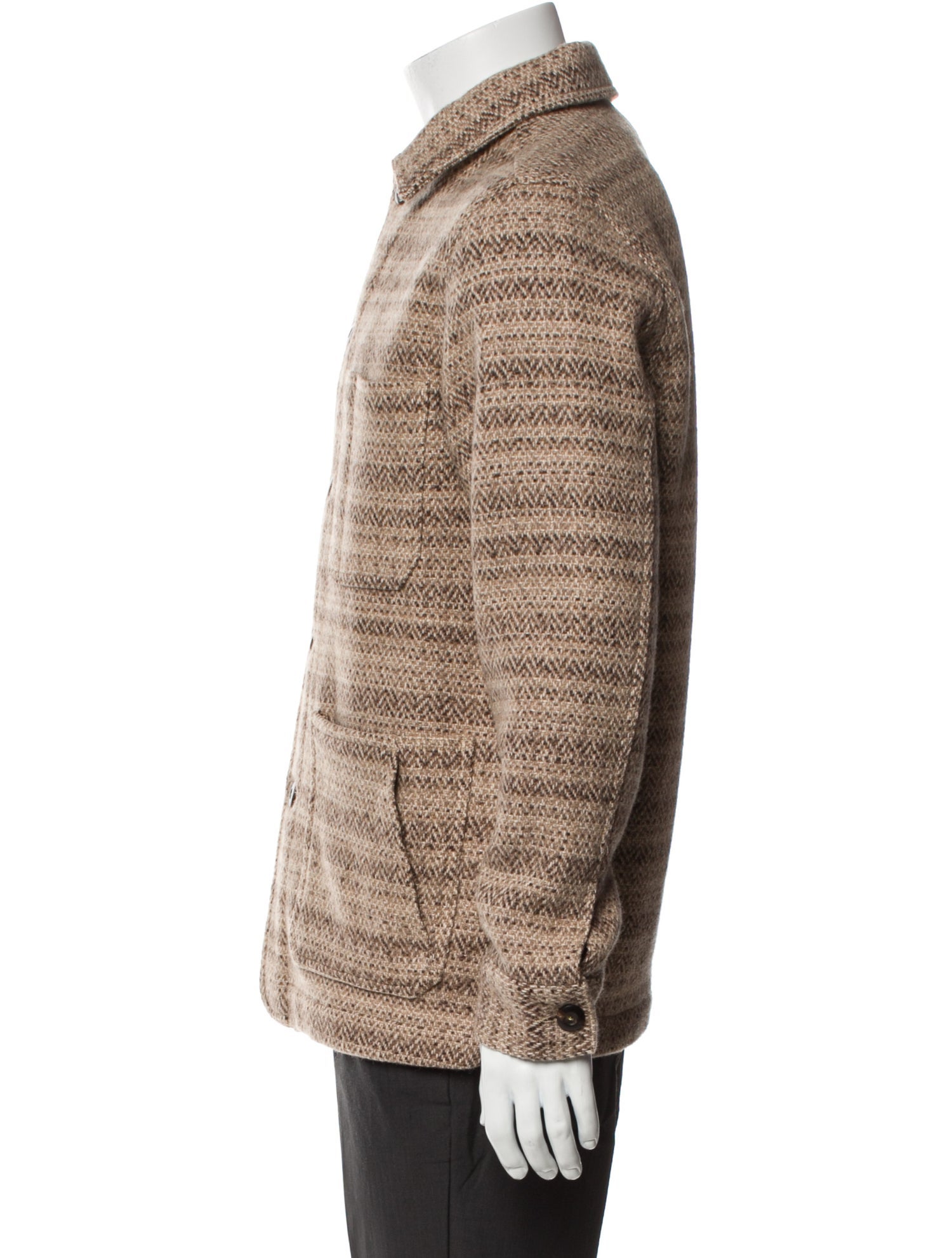 Taylor Stitch Wool Tweed Pattern Puffer Coat