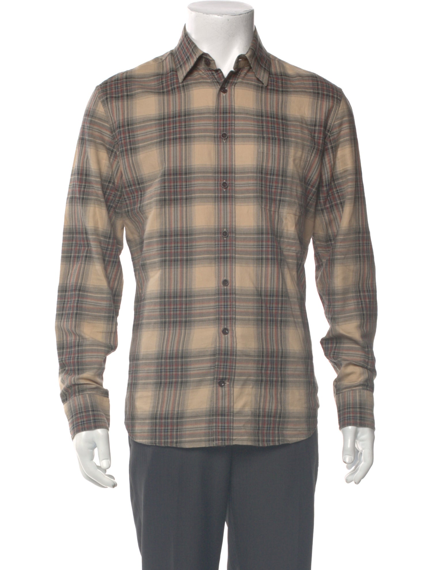 Taylor Stitch Plaid Print Long Sleeve Shirt