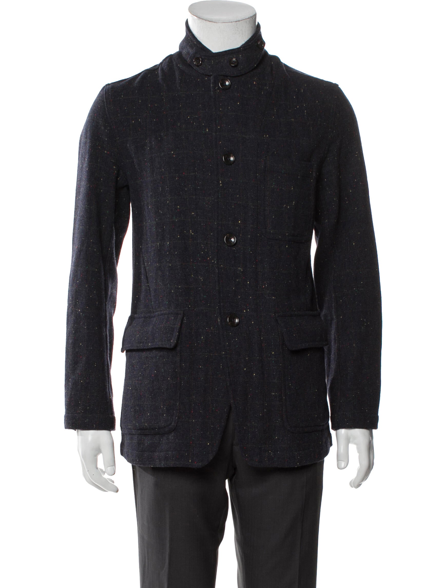 Taylor Stitch Wool Tweed Pattern Peacoat
