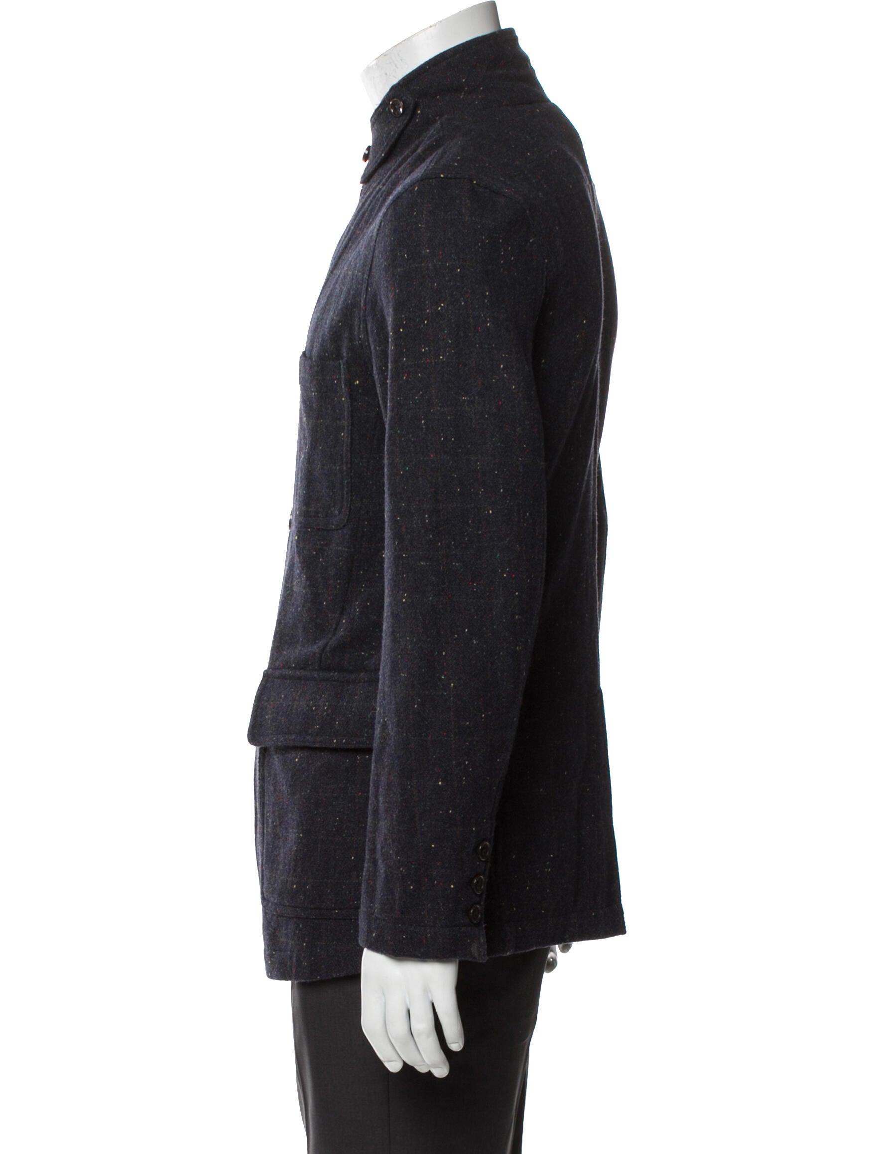 Taylor Stitch Wool Tweed Pattern Peacoat