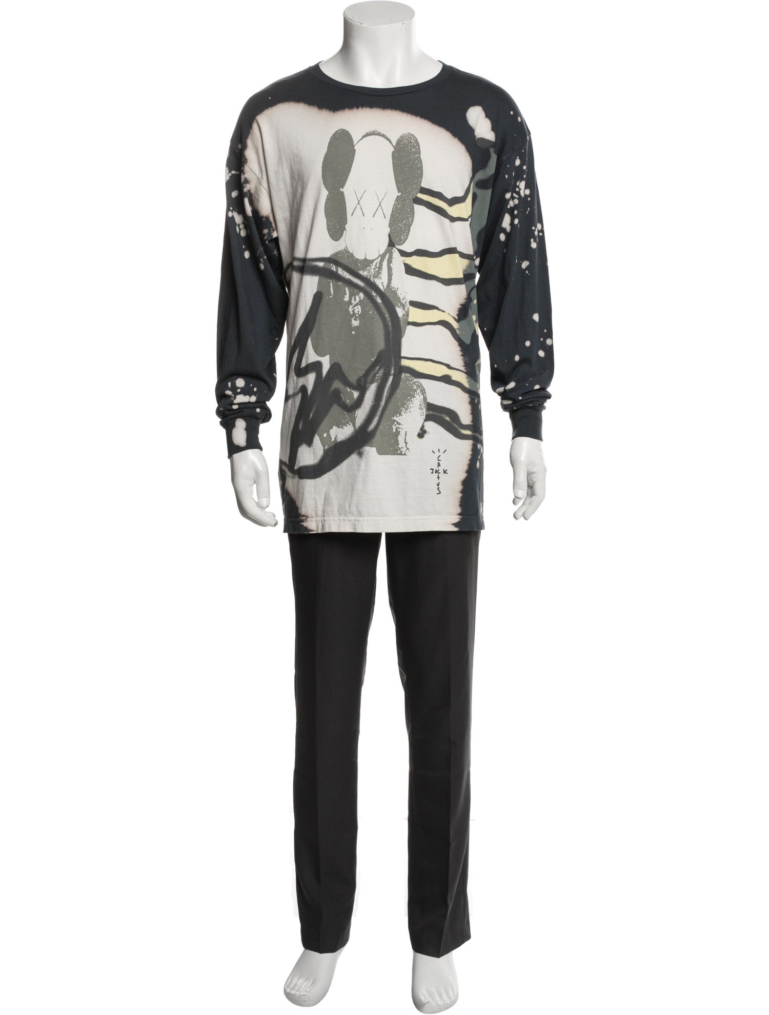 Travis Scott Cactus Jack x Kaws Graphic Print Crew Neck T-Shirt w/ Tags