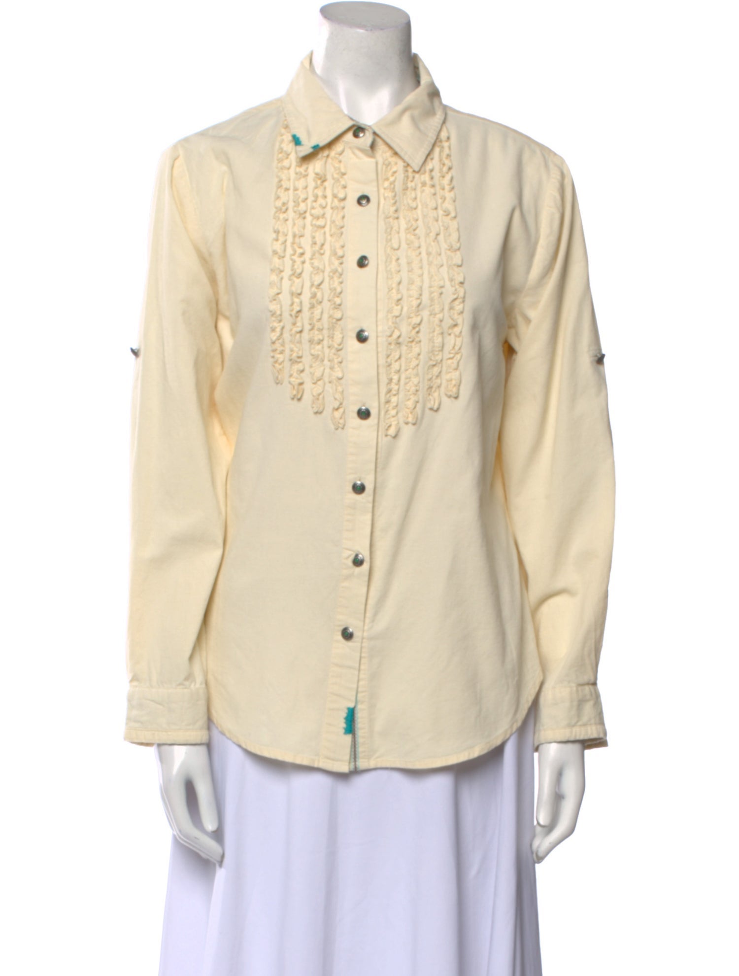 Tasha Polizzi Corduroy Long Sleeve Button-Up Top