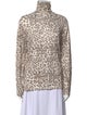 Tasha Polizzi Animal Print Turtleneck Sweatshirt