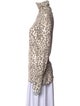 Tasha Polizzi Animal Print Turtleneck Sweatshirt