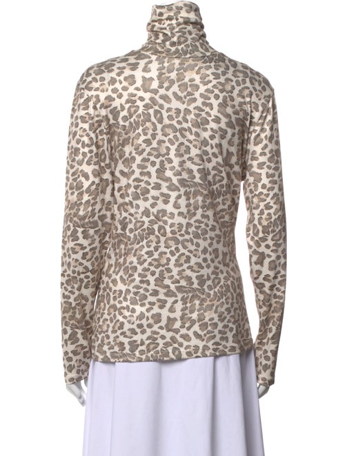 Tasha Polizzi Animal Print Turtleneck Sweatshirt