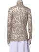 Tasha Polizzi Animal Print Turtleneck Sweatshirt