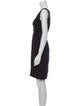 Theia V-Neck Knee-Length Dress