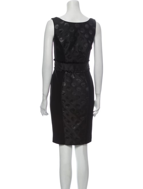 Theia V-Neck Knee-Length Dress