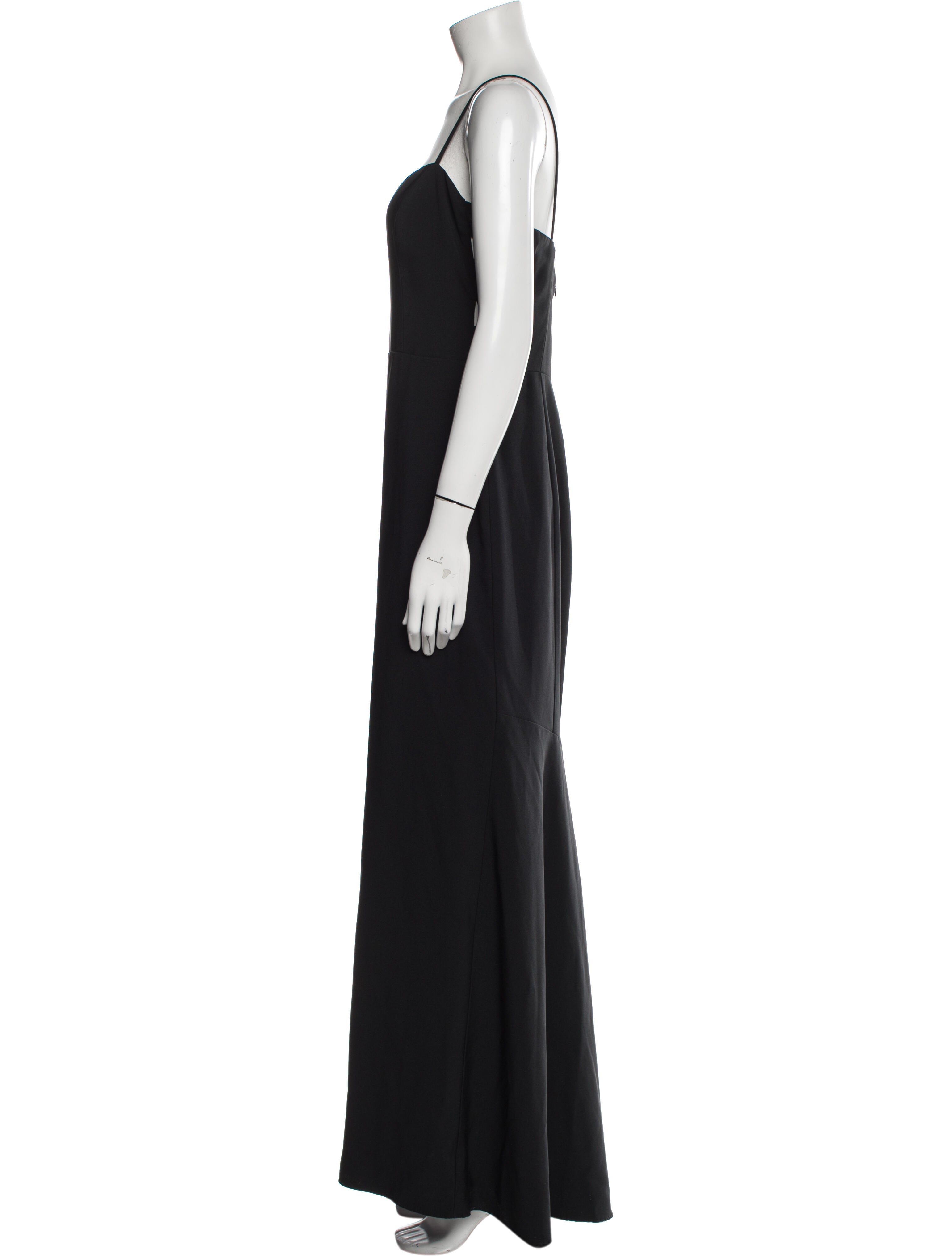 Theia Square Neckline Long Dress