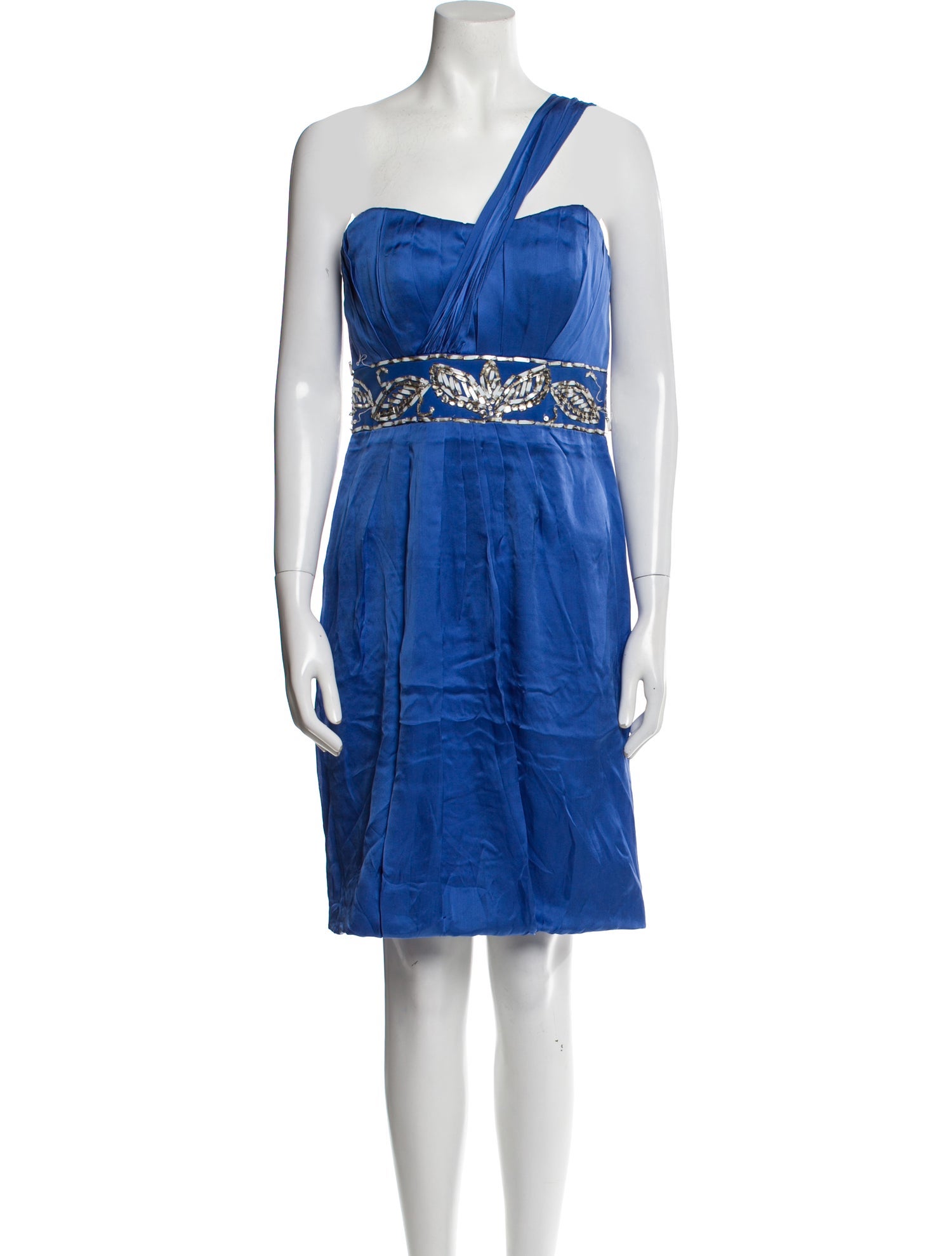 Theia Silk Knee-Length Dress