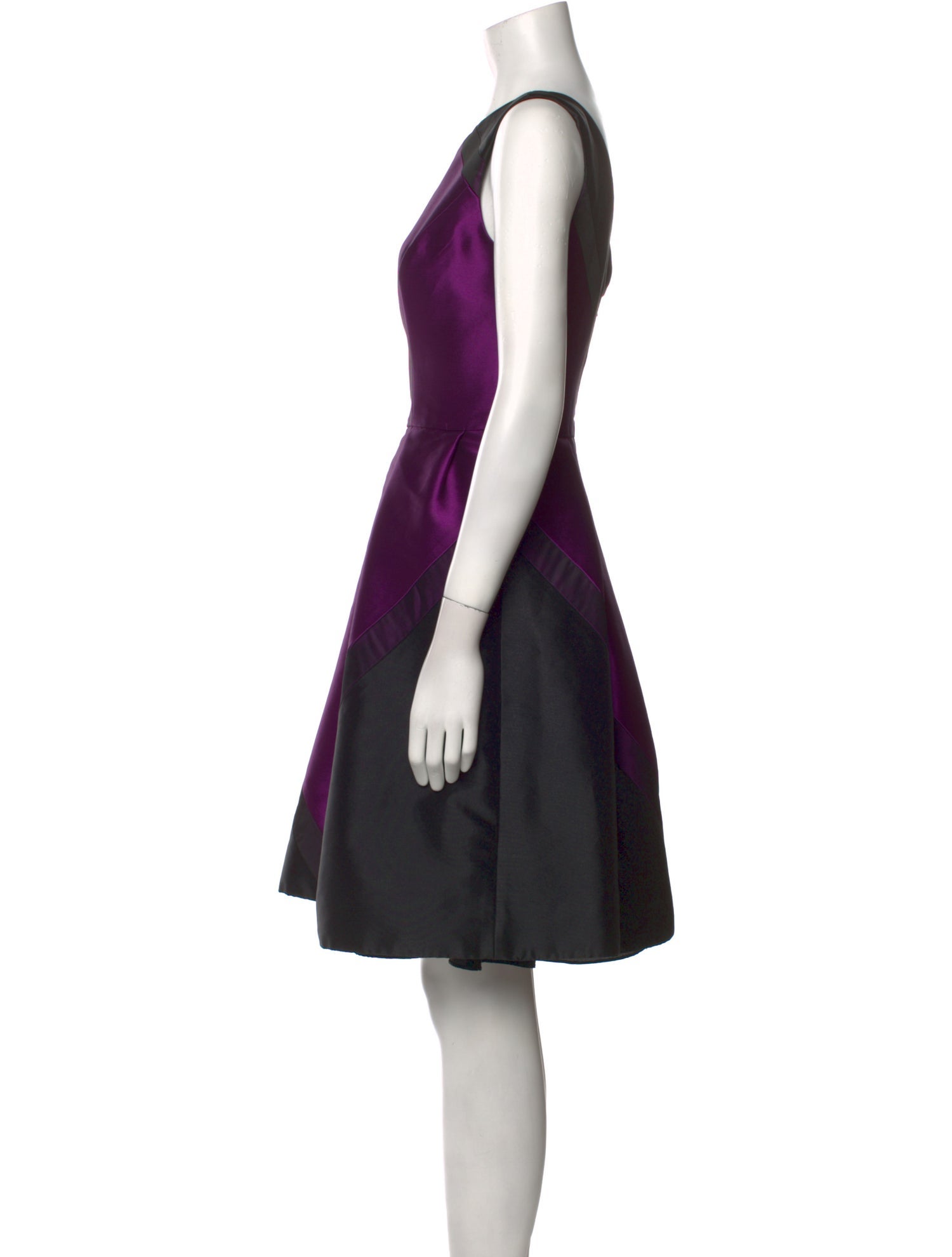 Theia Bateau Neckline Knee-Length Dress