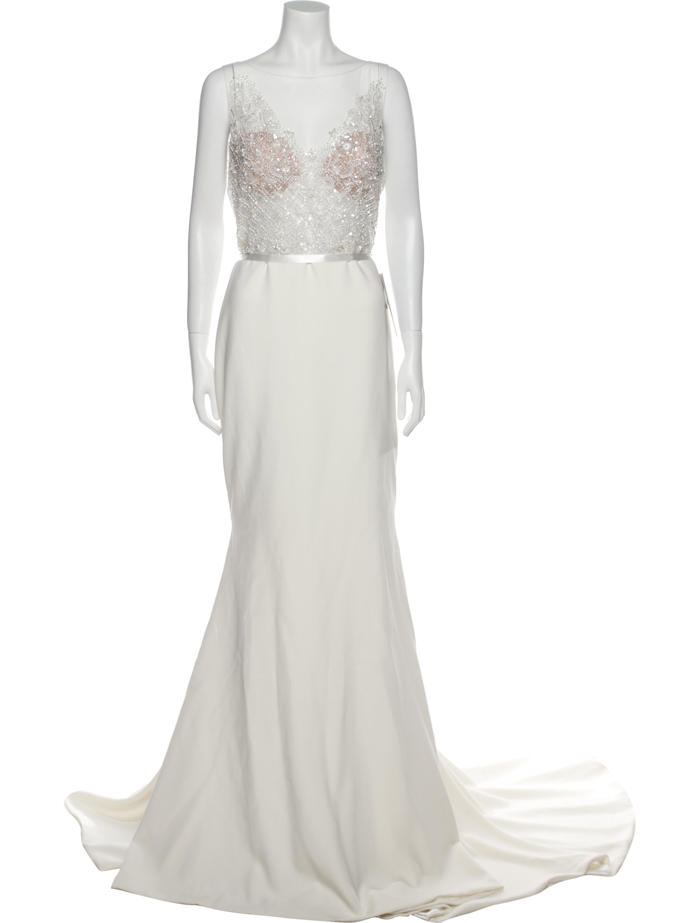 Theia Strapless Long Dress