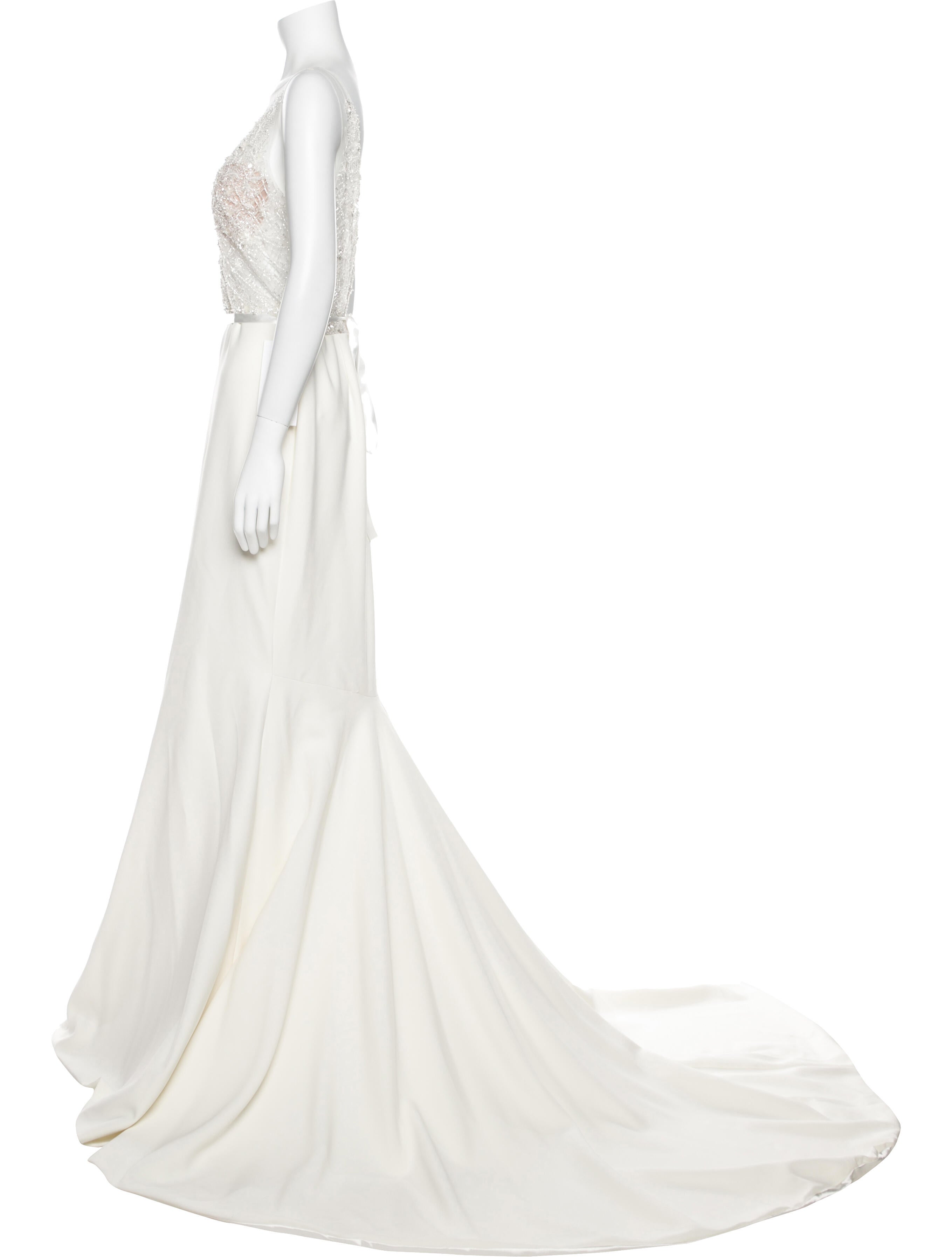 Theia Strapless Long Dress