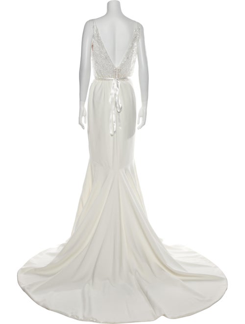 Theia Strapless Long Dress