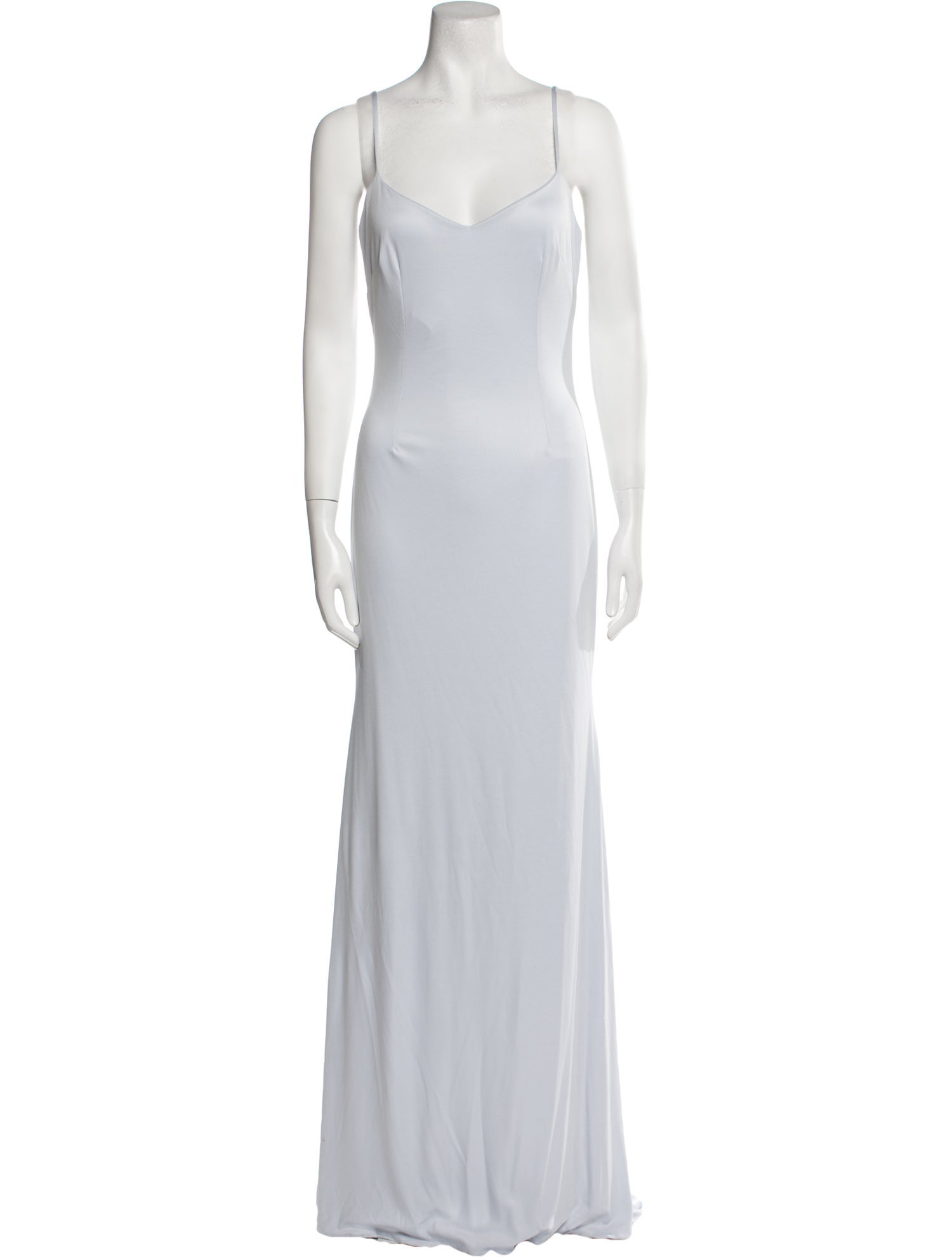 Theia V-Neck Long Dress