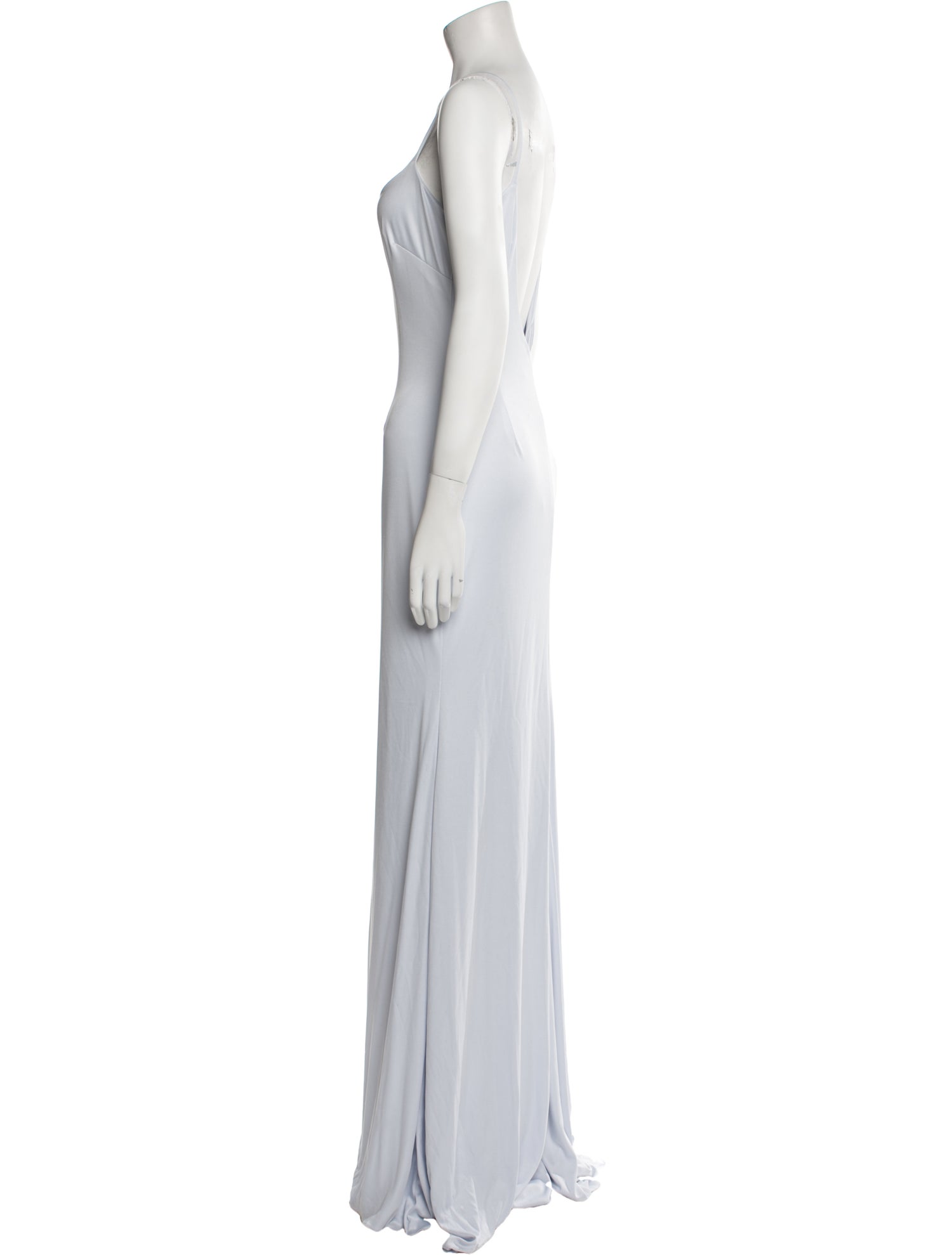 Theia V-Neck Long Dress