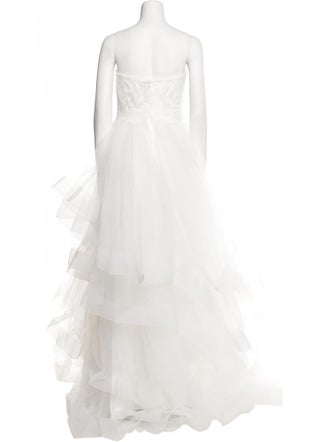 Theia Strapless Long Dress