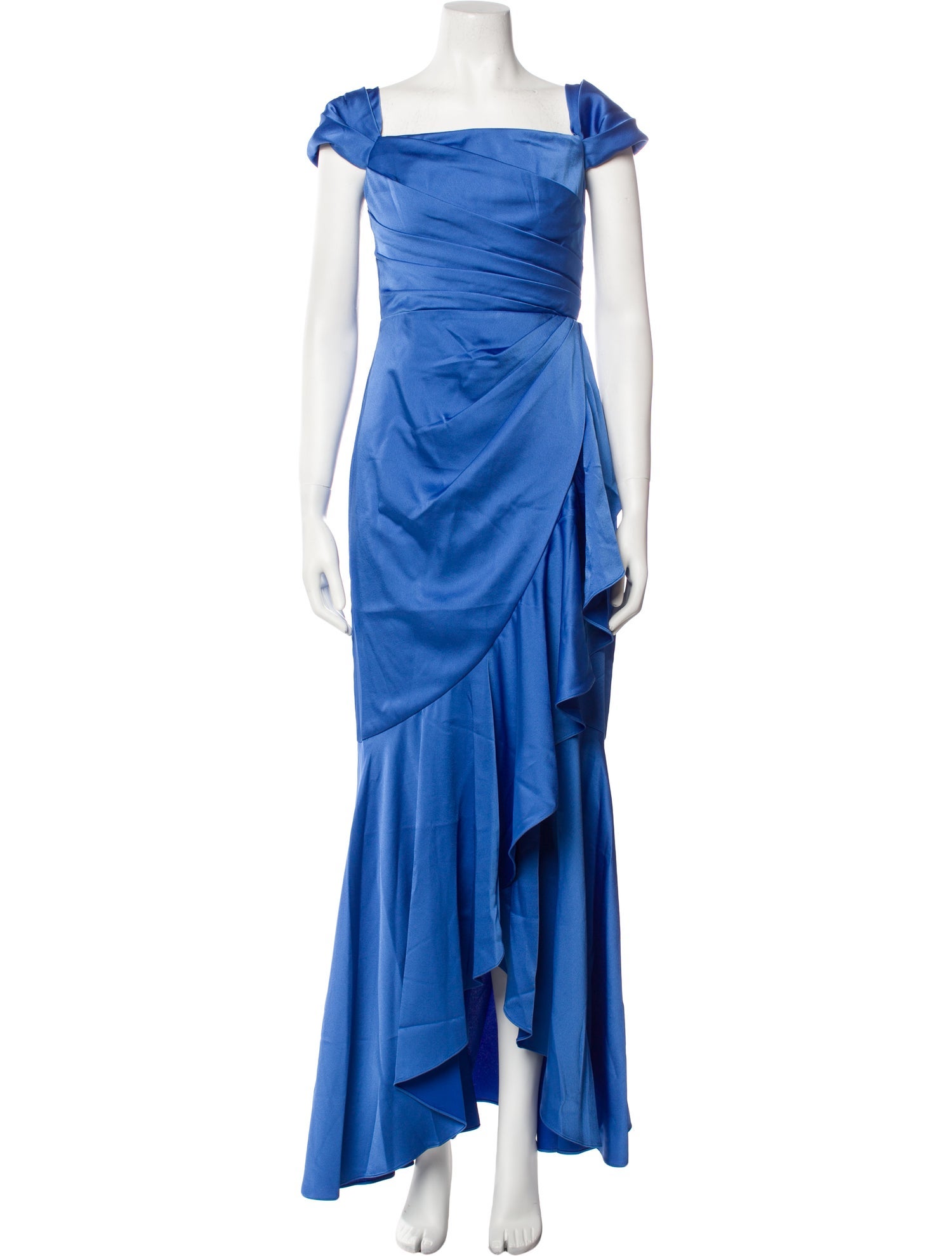 Theia Square Neckline Long Dress