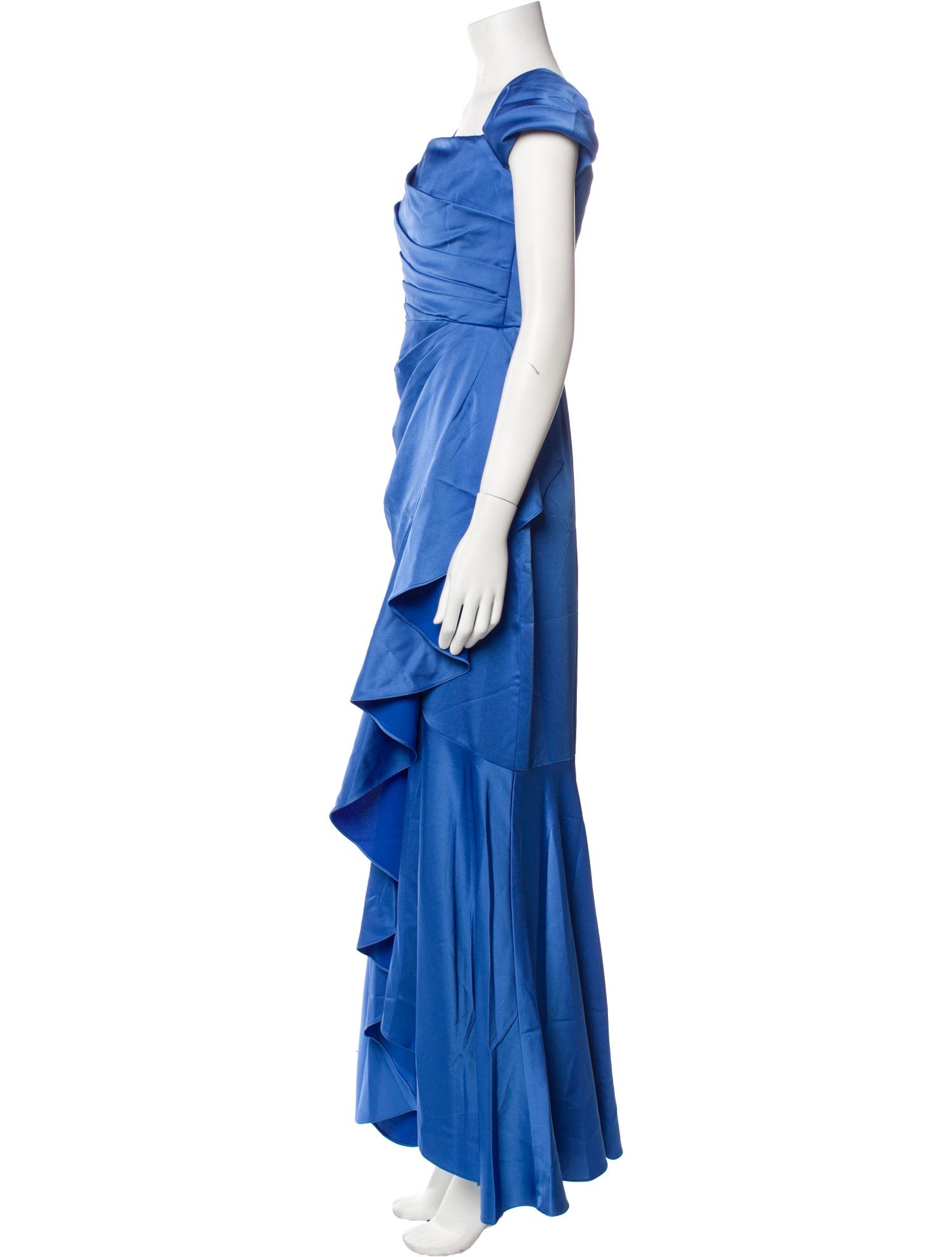 Theia Square Neckline Long Dress