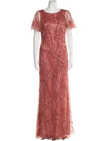 Theia Dresses Scoop Neck Long Dress US 6 | M