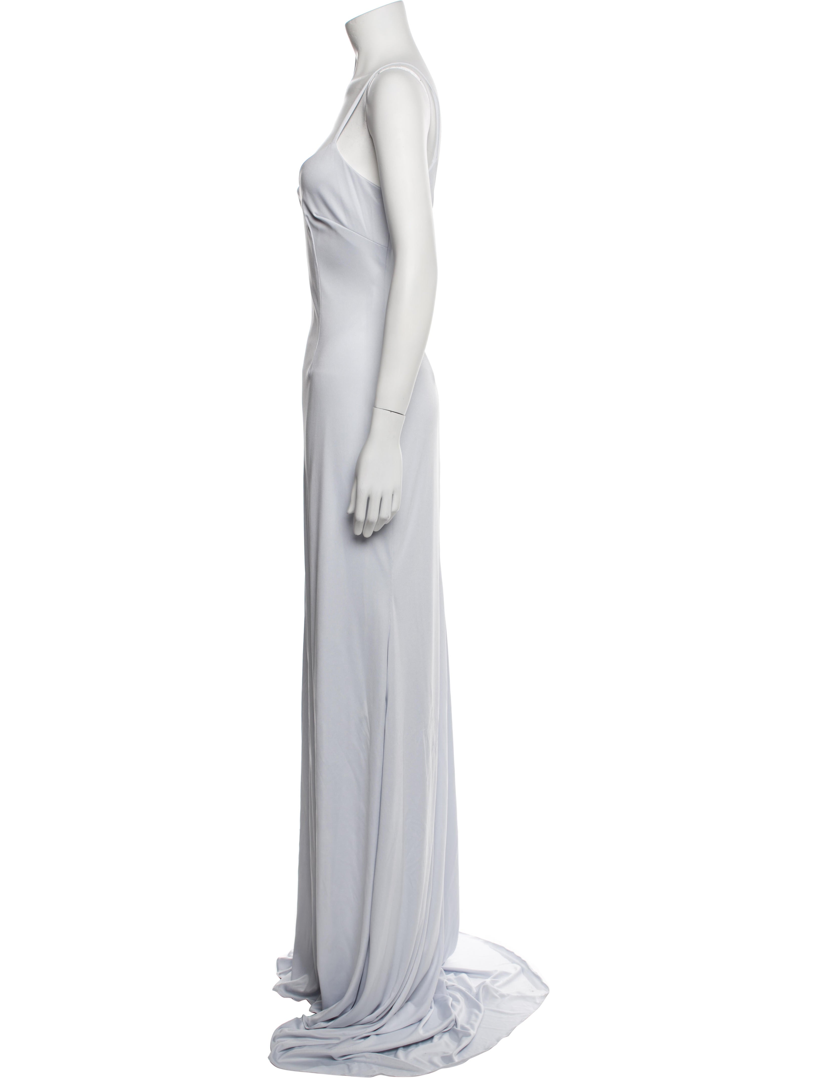 Theia V-Neck Long Dress w/ Tags