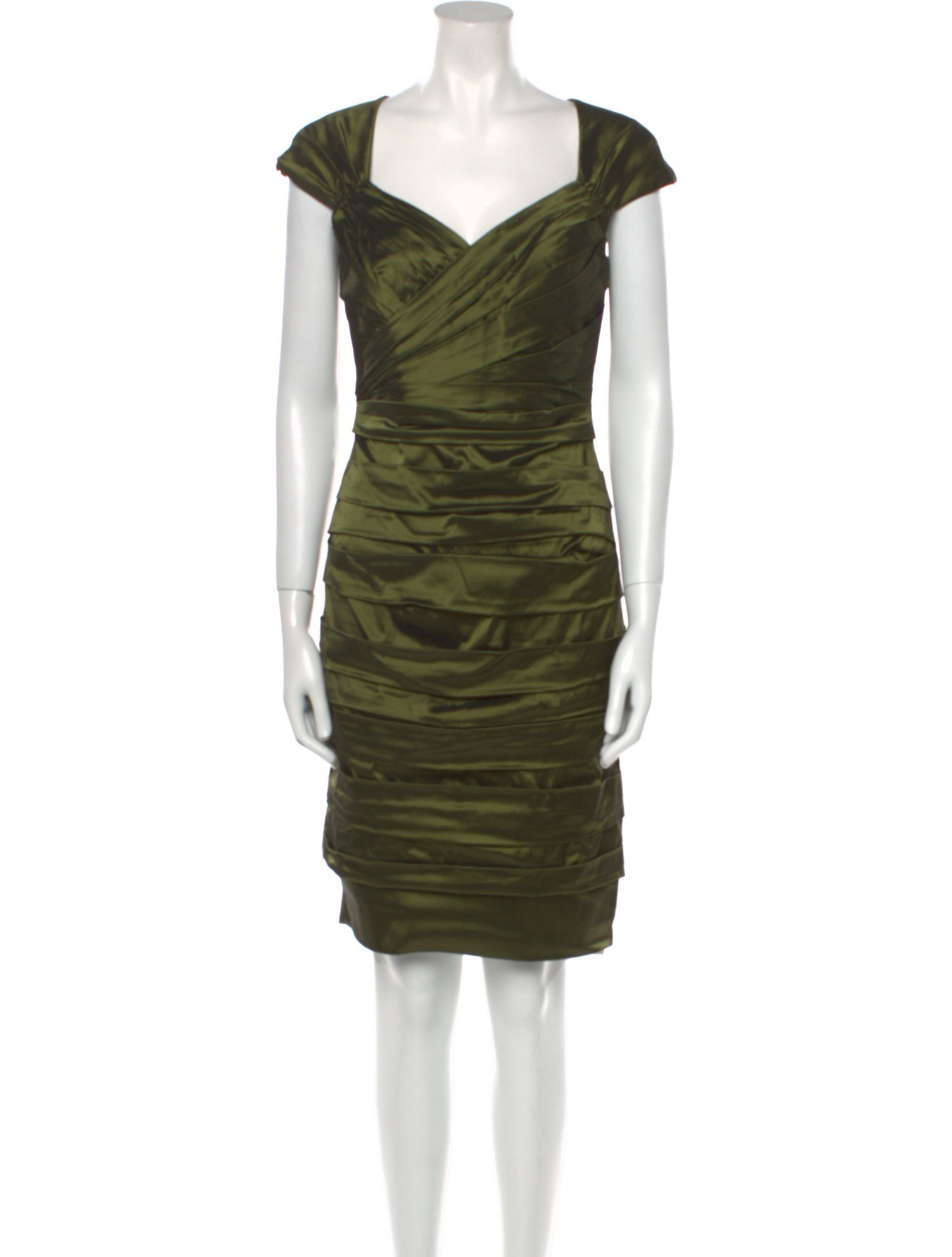 Theia Square Neckline Mini Dress