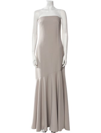 Theia Strapless Long Dress