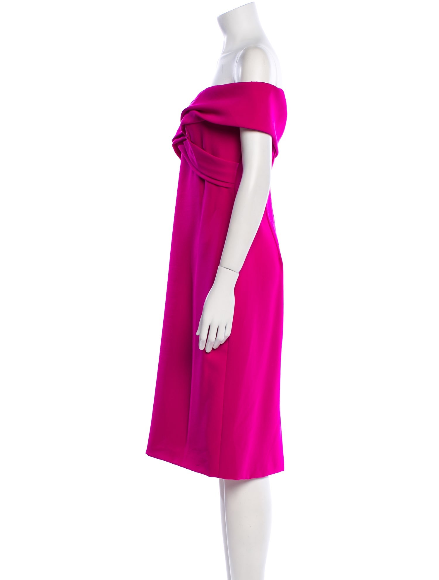 Theia Off-The-Shoulder Knee-Length Dress