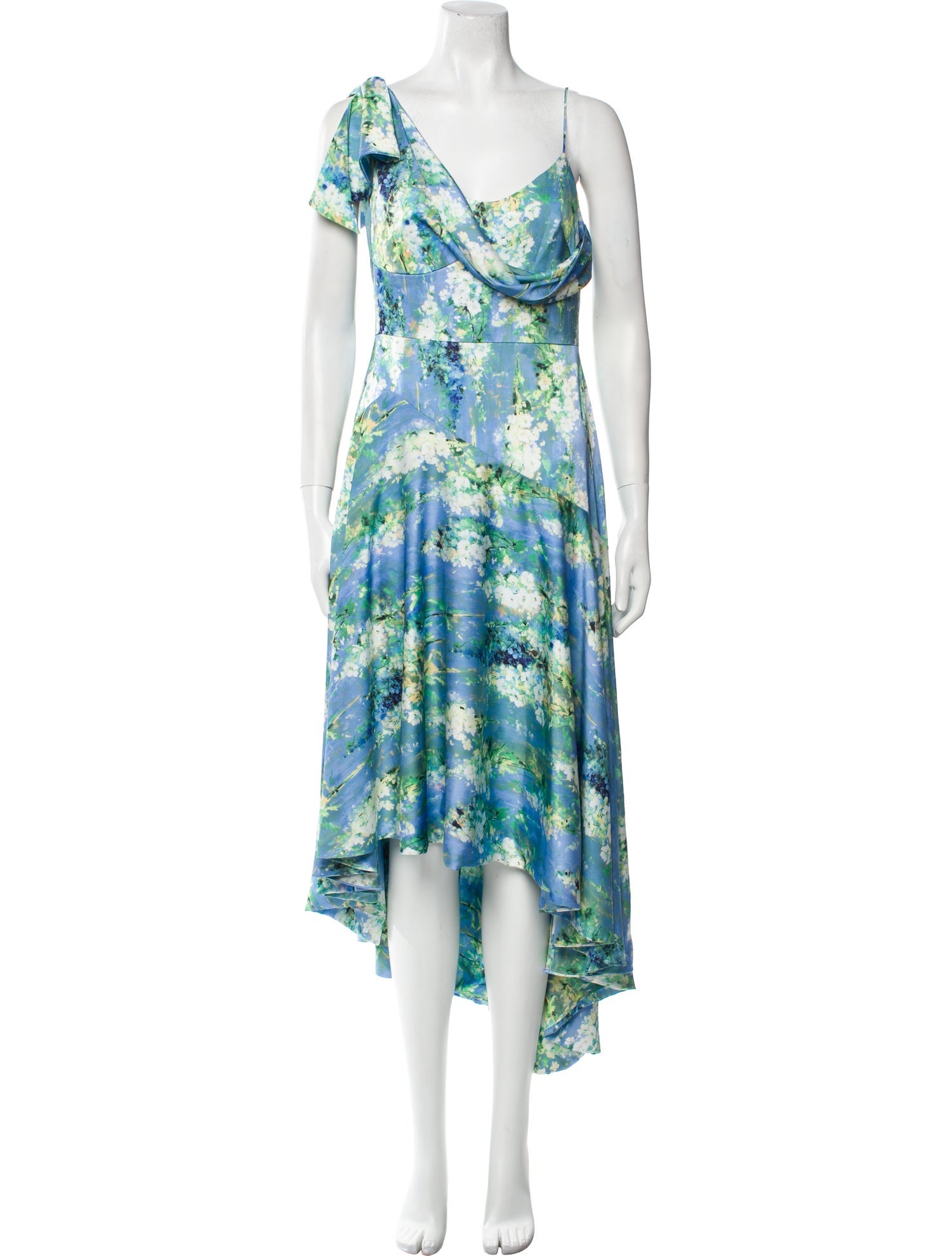 Theia Floral Print Long Dress w/ Tags