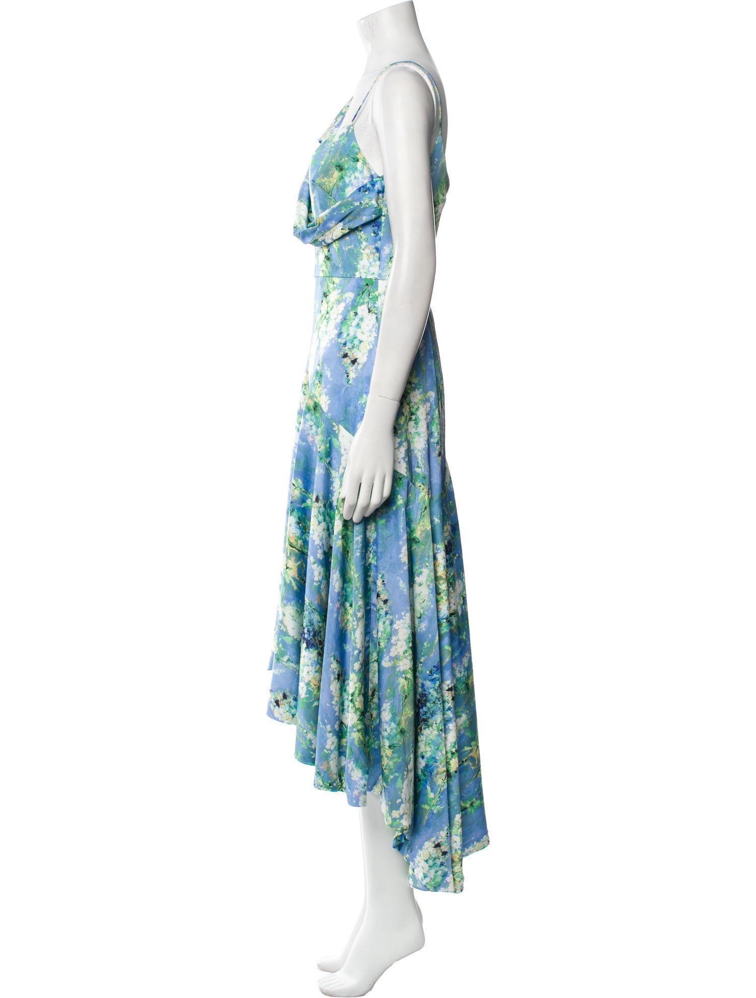Theia Floral Print Long Dress w/ Tags