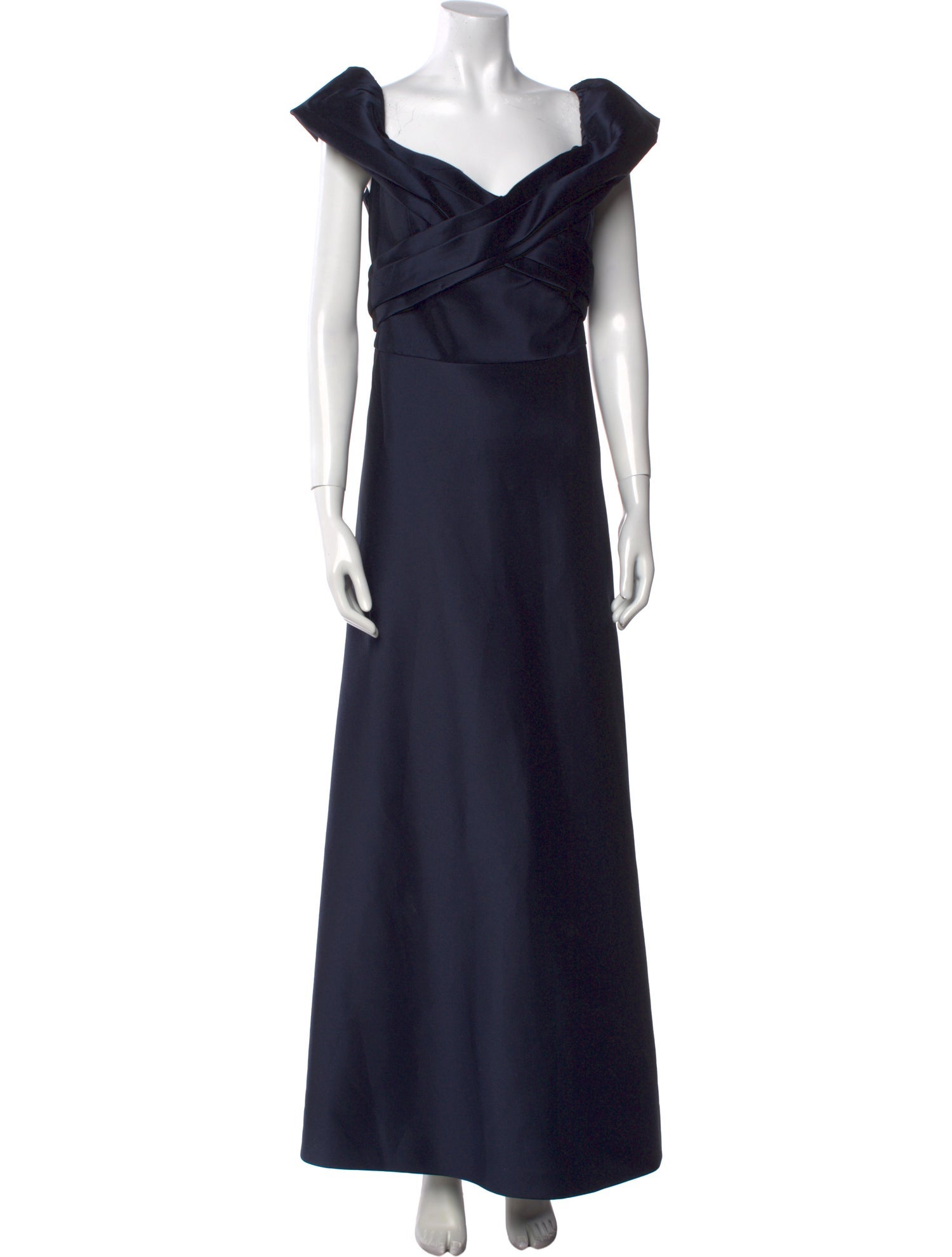 Theia Off-The-Shoulder Long Dress