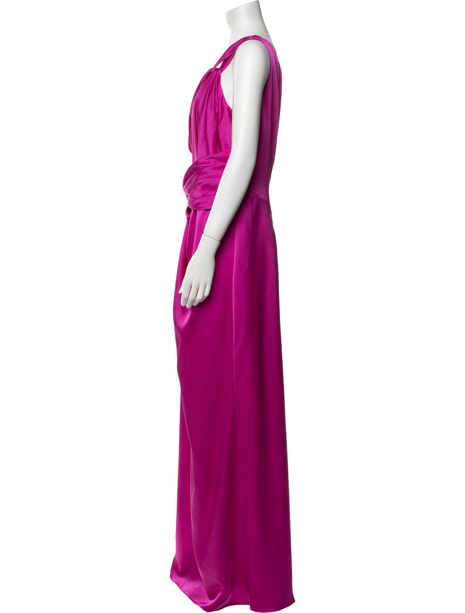Theia One-Shoulder Long Dress