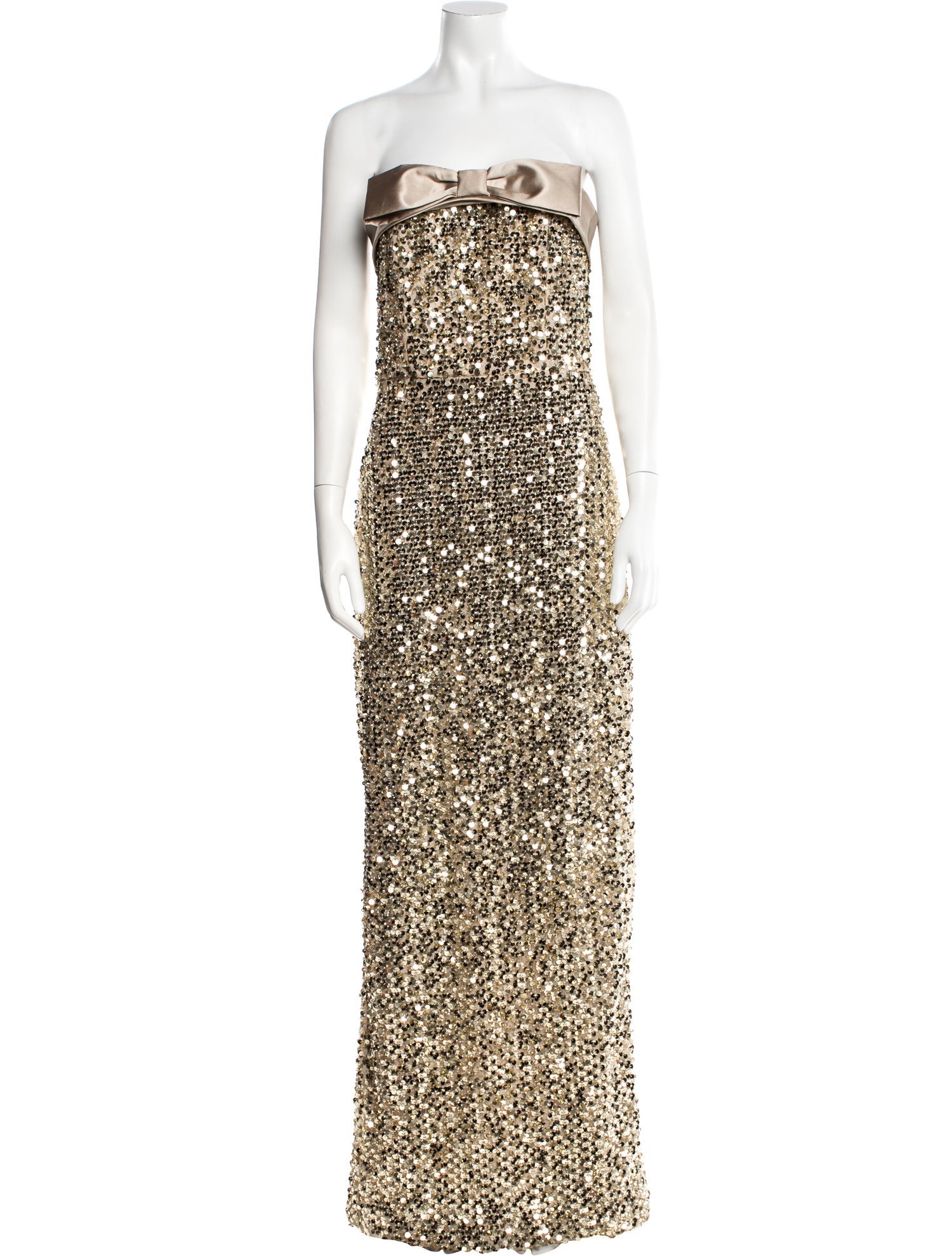 Theia Strapless Long Dress