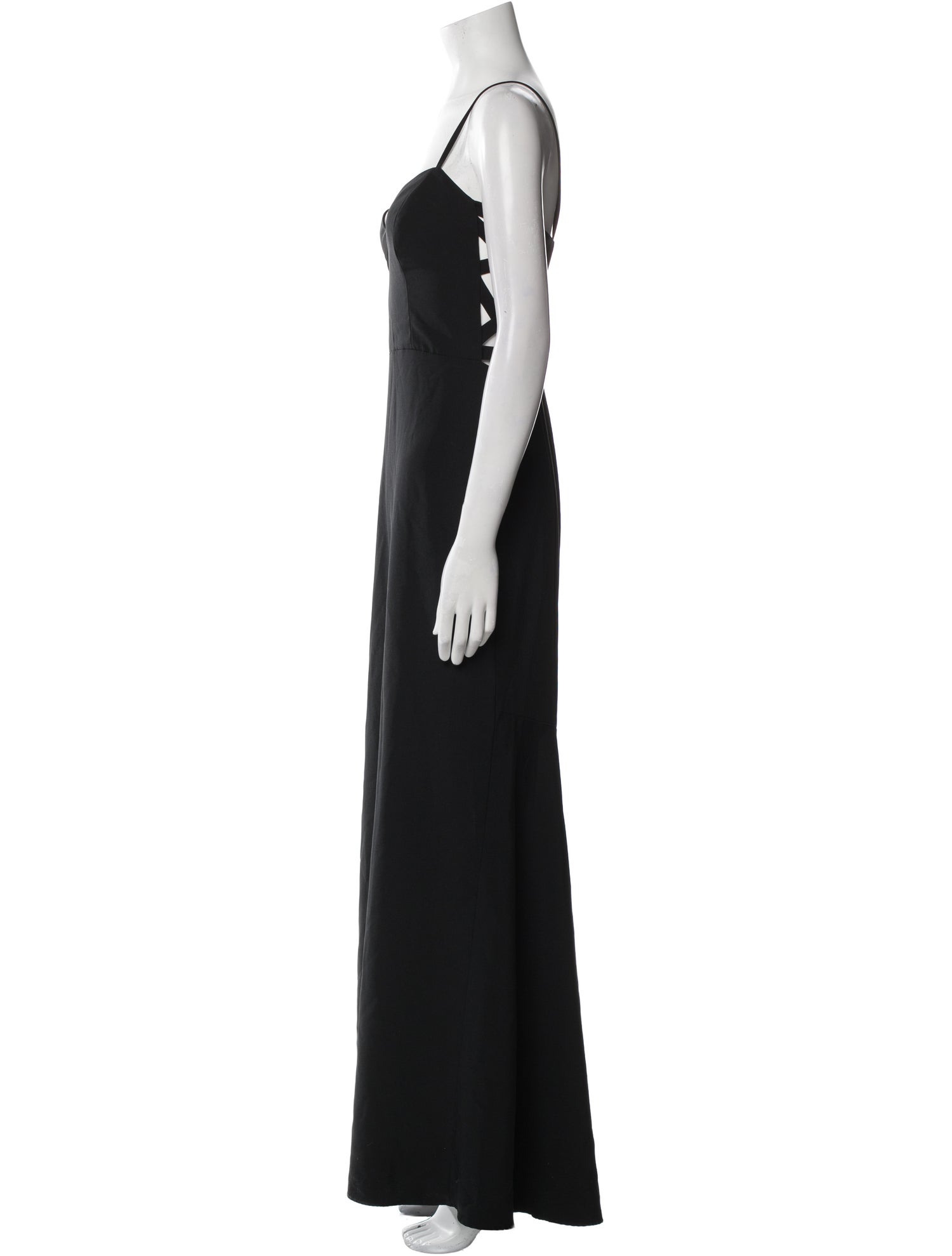 Theia V-Neck Long Dress