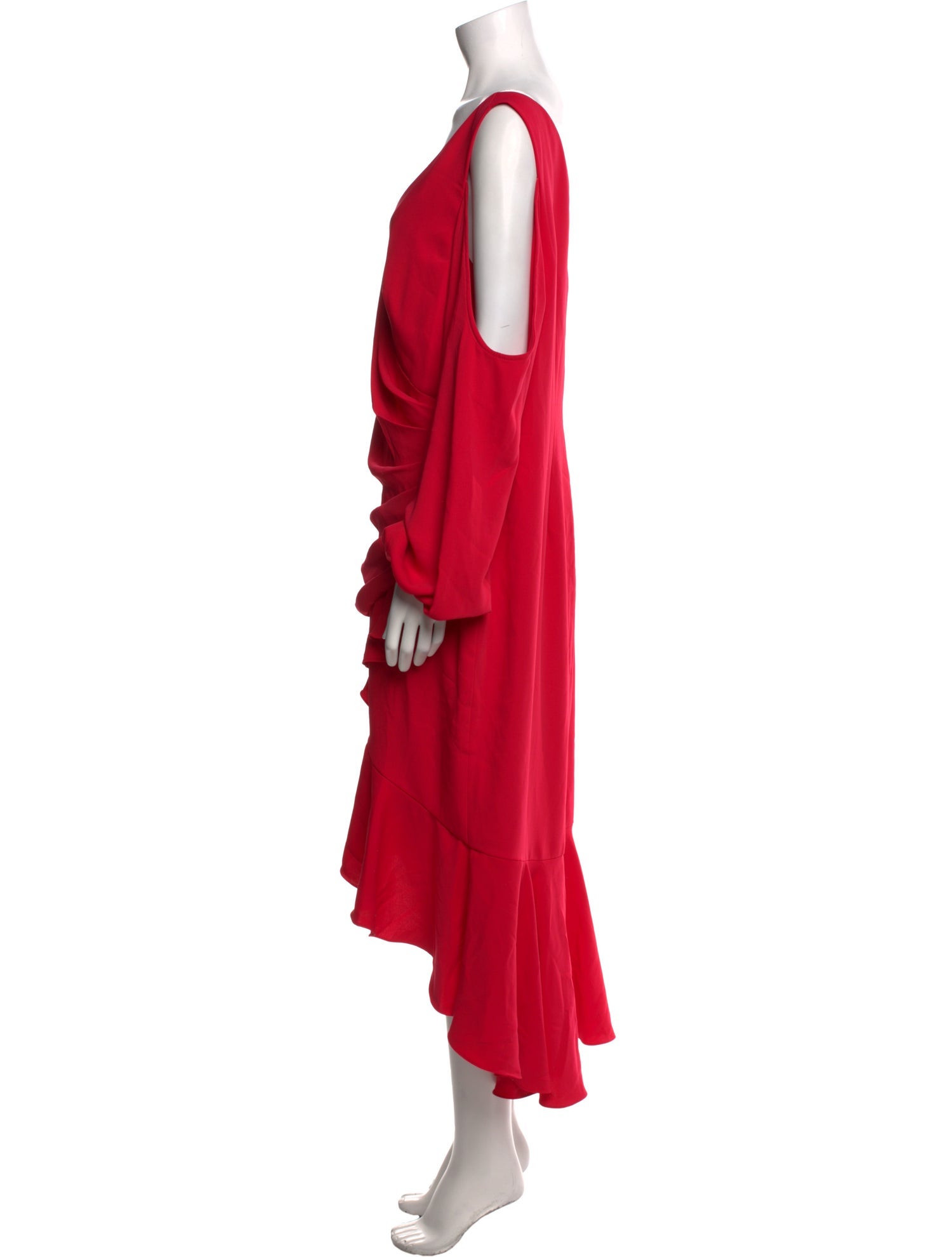 Theia V-Neck Long Dress