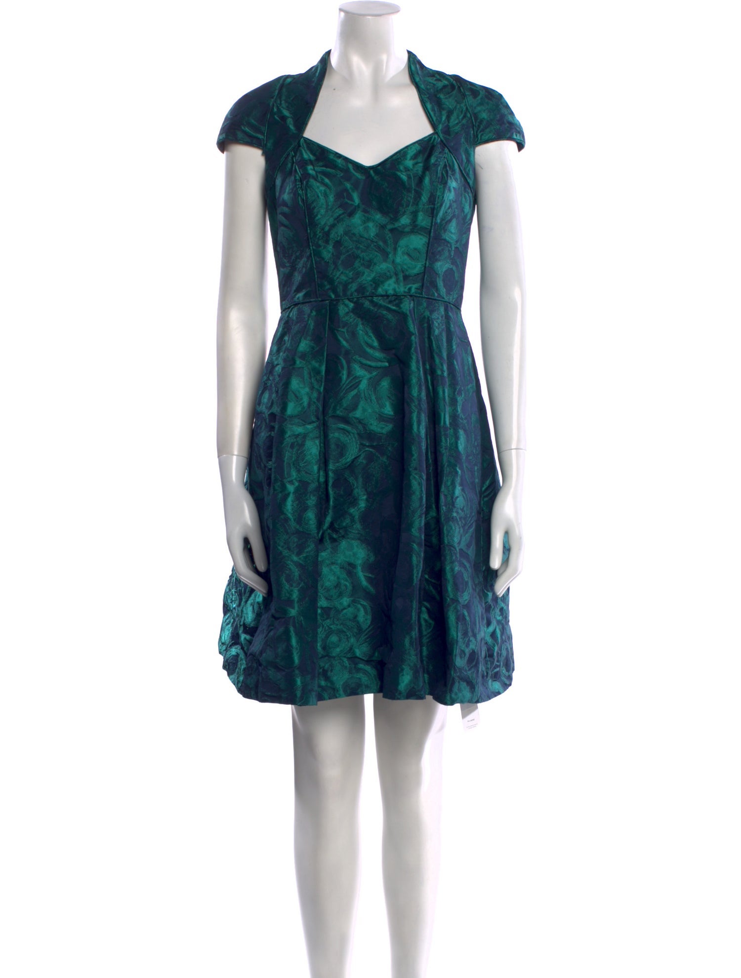 Theia Printed Knee-Length Dress