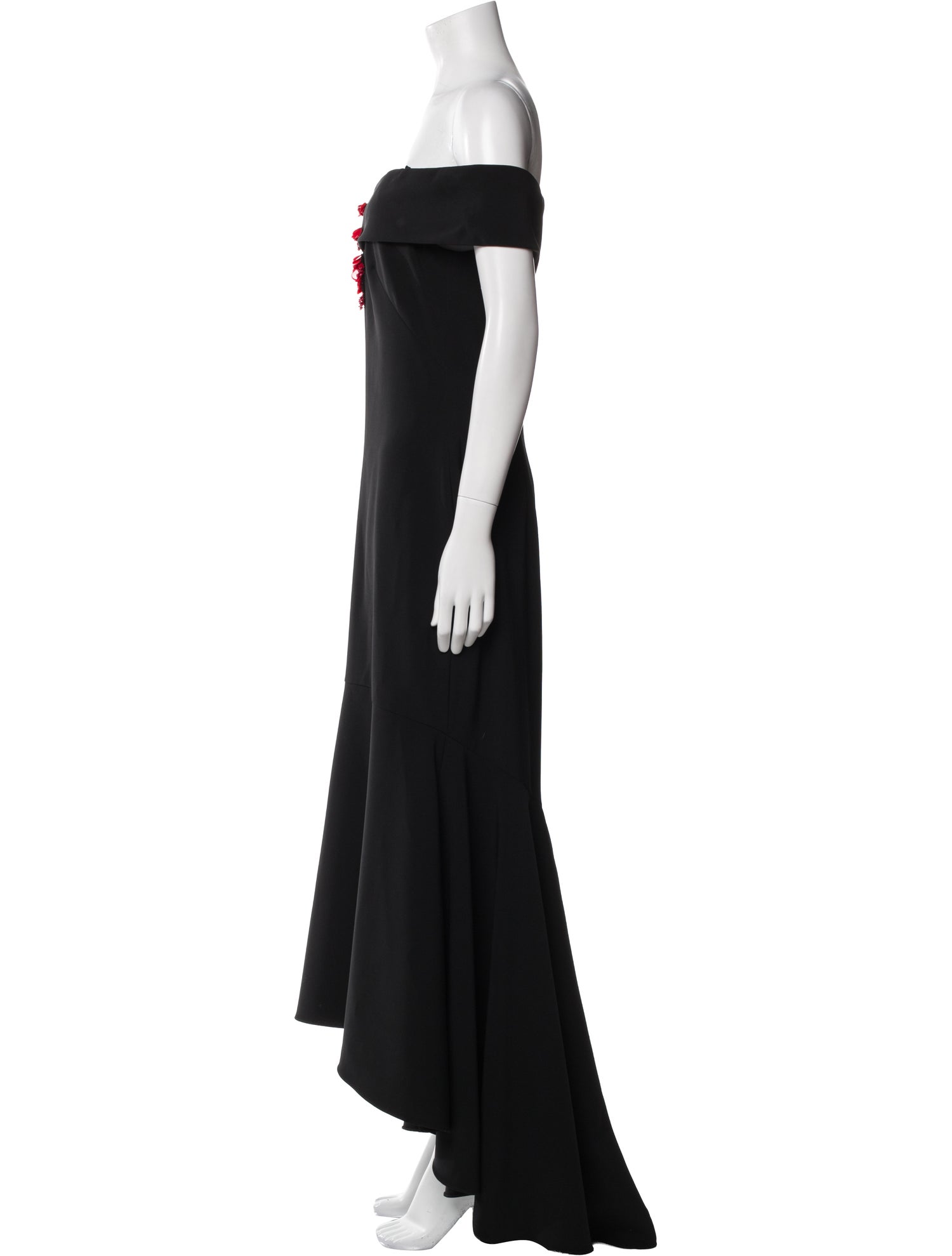 Theia Off-The-Shoulder Long Dress