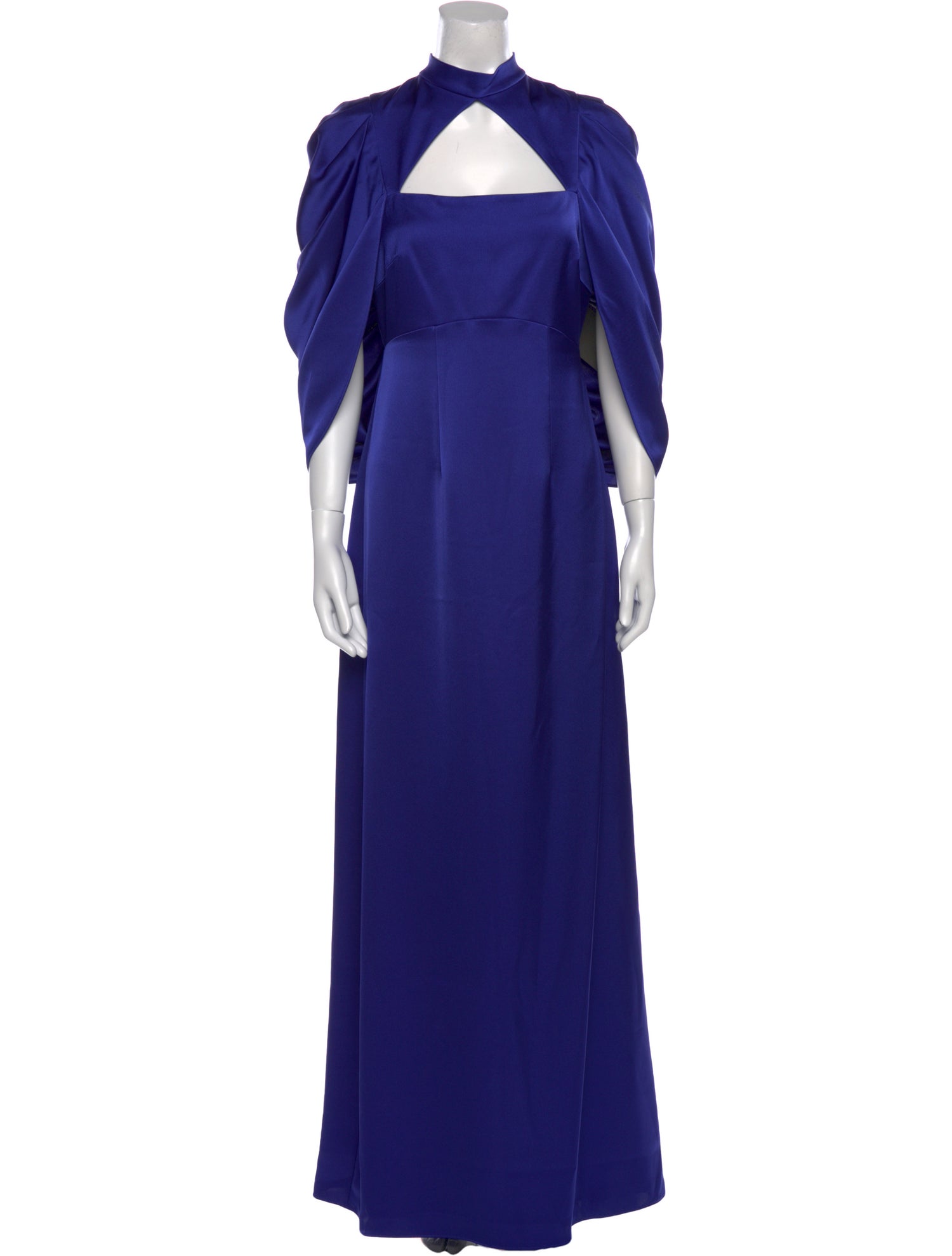 Theia Mock Neck Long Dress