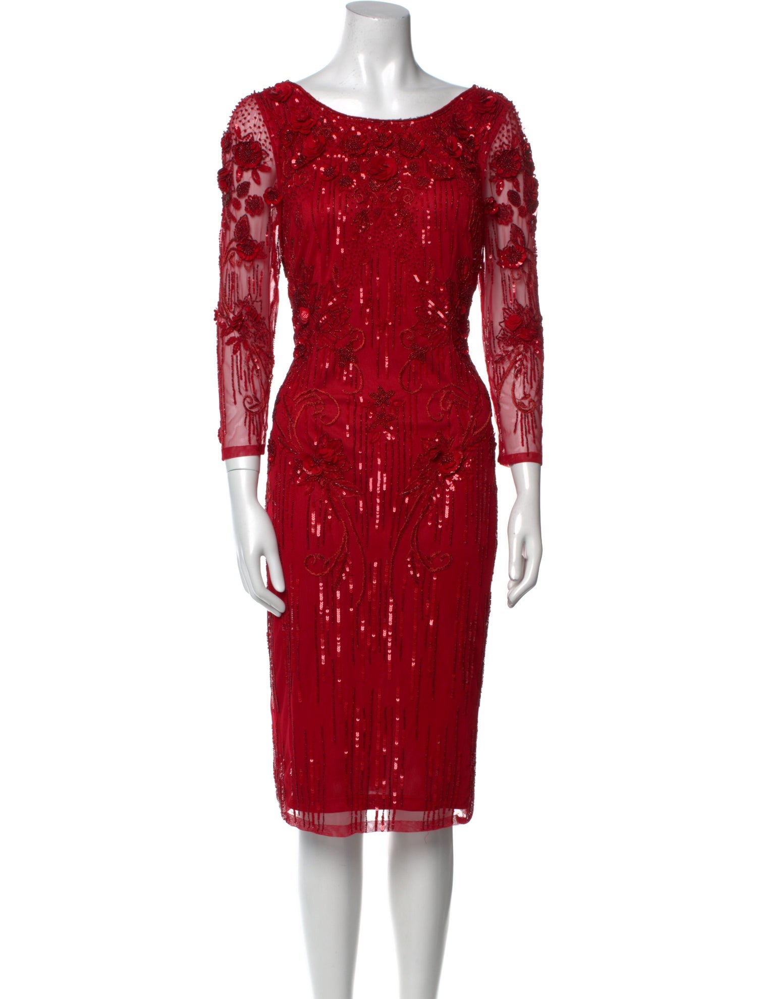 Theia Nylon Knee-Length Dress